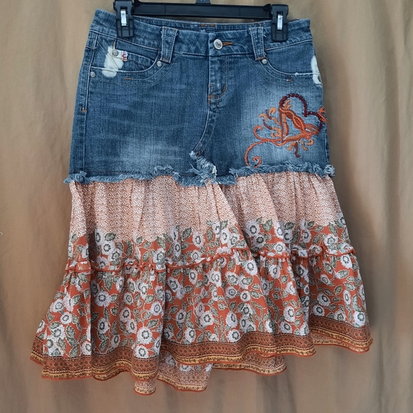 Candie's Dresses & Skirts - Candie's Blue Jean Ruffle Skirt sz 5